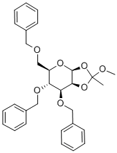 3,4,6-三-O-苄基-beta-D-吡喃甘露糖-1,2-(甲基原乙酸酯)结构式_16697-49-7结构式