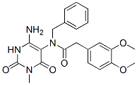  n-(4-氨基-1,2,3,6-四氢-1-甲基-2,6-二氧代-5-嘧啶)-3,4-二甲氧基-n-(苯基甲基)-苯乙酰胺结构式_167299-18-5结构式