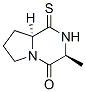 (3S-反式)-(9CI)-六氢-3-甲基-1-硫氧代吡咯并[1,2-a]吡嗪-4(1H)-酮结构式_167391-76-6结构式