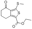 3-(甲基硫代)-4-氧代-4,5,6,7-四氢苯并[c]噻吩-1-羧酸乙酯结构式_168279-54-7结构式