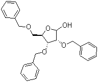 2,3,5-三-O-苯基甲基-D-呋喃核糖结构式_16838-89-4结构式