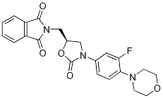 (R)-[N-3-(3-氟-4-吗啉基)苯基-2-氧代-5-噁唑烷基]甲基邻苯二甲酰亚胺结构式_168828-89-5结构式