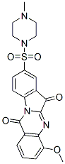 (9ci)-1-[(6,12-二氢-4-甲氧基-6,12-二氧代吲哚并[2,1-b]喹唑啉-8-基)磺酰基]-4-甲基-哌嗪结构式_169038-55-5结构式