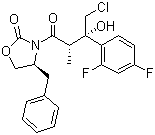 (4S)-3-[(2r,3r)-4-氯-3-(2,4-二氟苯基)-3-羟基-2-甲基-1-氧代丁基]-4-(苯基甲基)-2-噁唑烷酮结构式_169218-76-2结构式