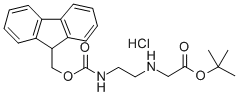 N-[2-(Fmoc-氨基)-乙基]甘氨酸叔丁酯盐酸盐结构式_169396-88-7结构式