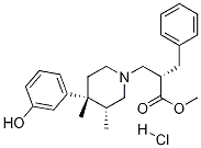 (S)-2-苄基-3-((3r,4r)-4-(3-羟基苯基)-3,4-二甲基哌啶-1-基)丙酸甲酯盐酸盐结构式_170098-28-9结构式