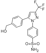 4-[5-(4-羟基甲基苯基)-3-(三氟甲基)-1H-吡唑-1-基]苯磺酰胺结构式_170571-00-3结构式