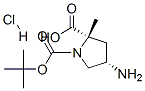 (2S,4S)-1-叔丁基 2-甲基 4-氨基吡咯烷-1,2-二甲酸酯盐酸盐结构式_171110-72-8结构式