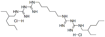 N1,n14-bis(2-ethylhexyl)-3,12-diimino-2,4,11,13-tetraazatetradecanediimidamide hydrochloride (1:2) Structure,1715-30-6Structure