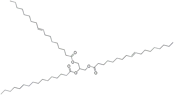 1,3-二(十八烷-9-烯酸)-2-十六烷酸丙三醇酯结构式_1716-07-0结构式