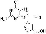 [(1S,4R)-4-(2-氨基-6-氯-9H-嘌呤-9-基)-2-环戊烯]甲醇盐酸盐结构式_172015-79-1结构式