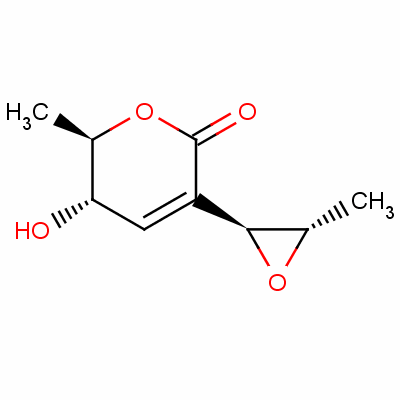 (5S,6R)-5,6-二氢-5-羟基-6-甲基-3-[(2S,3S)-3-甲基环氧乙烷基]-2H-吡喃-2-酮结构式_17398-00-4结构式