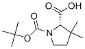 (S)-N-Boc-3,3-二甲基吡咯烷-2-甲酸结构式_174060-98-1结构式