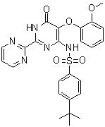 n-[1,6-二氢-5-(2-甲氧基苯氧基)-6-氧代[2,2-bi嘧啶]-4-基]-4-(1,1-二甲基乙基)-苯磺酰胺结构式_174227-14-6结构式