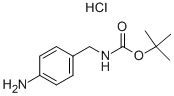 N-[(4-氨基苯基)甲基]氨基甲酸1,1-二甲基乙酯盐酸盐结构式_174959-54-7结构式
