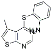 2-[(5-甲基噻吩并[2,3-d]嘧啶-4-基)硫代]苯胺结构式_175137-24-3结构式