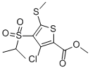 3-氯-4-(异丙基磺酰基)-5-(甲基硫代)噻吩-2-羧酸甲酯结构式_175202-12-7结构式