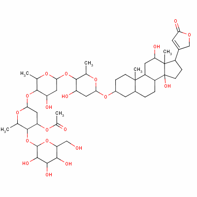 毛花洋地黄苷 c结构式_17575-22-3结构式
