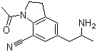 1-乙酰基-5-(2-氨基丙基)-2,3-二氢-7-氰基吲哚结构式_175837-01-1结构式