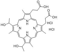 血卟啉二盐酸盐结构式_17696-69-4结构式