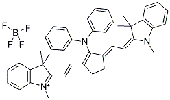 2-((E)-2-(2-(二苯基氨基)-3-[(E)-2-(1,3,3-三甲基-1,3-二氢-2H-吲哚-2-亚基)乙亚基]-1-环戊烯-1-基)乙烯基)-1,3,3-三甲基-3H-吲哚四氟硼酸盐结构式_177167-98-5结构式