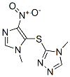 4-甲基-3-[(1-甲基-4-硝基-1H-咪唑-5-基)硫代]-4H-1,2,4-噻唑结构式_177653-76-8结构式