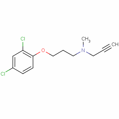 N-甲基-n-炔丙基-3-(2,4-二氯苯氧基)丙胺结构式_17780-72-2结构式