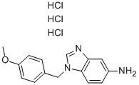 1-(4-甲氧基苄基)-1H-苯并咪唑-5-胺三盐酸盐结构式_177843-57-1结构式