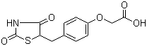 2-(4-((2,4-二氧代噻唑啉-5-基)甲基)苯氧基)乙酸结构式_179087-93-5结构式