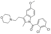 1-(2,3-二氯苯甲酰基)-5-甲氧基-2-甲基-3-[2-(4-吗啉)乙基]-1H-吲哚结构式_180002-83-9结构式