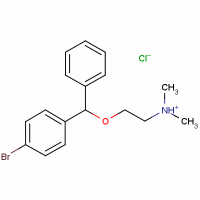 2-[(4-溴苯基)苯基甲氧基]-N,N-二甲基-乙胺盐酸盐(1:1)结构式_1808-12-4结构式