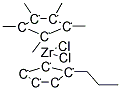 (五甲基环戊并二烯)(n-丙基环戊并二烯)二氯化锆结构式_183541-62-0结构式
