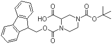 N-4-boc-n-1-fmoc-2-piperazinecarboxylic acid Structure,183742-23-6Structure