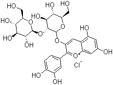 Cyanidin 3-sophoroside chloride Structure,18376-31-3Structure