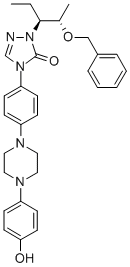 2-[(1S,2S)-1-乙基-2-苄氧基丙基]-2,4-二氢-4-[4-[4-(4-羟基苯基)-1-哌嗪基]苯基]-3H-1,2,4-三氮唑-3-酮结构式_184177-83-1结构式