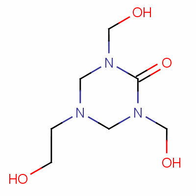 四氢-5-(2-羟基乙基)-1,3-双(羟基甲基)-1,3,5-噻嗪-2(1h)-酮结构式_1852-21-7结构式