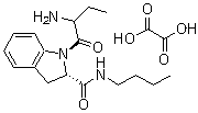 [S-(R*,R*)]-1-(2-氨基-1-氧代丁基)-N-丁基-2,3-二氢-1H-吲哚-2-甲酰胺草酸盐结构式_185213-03-0结构式