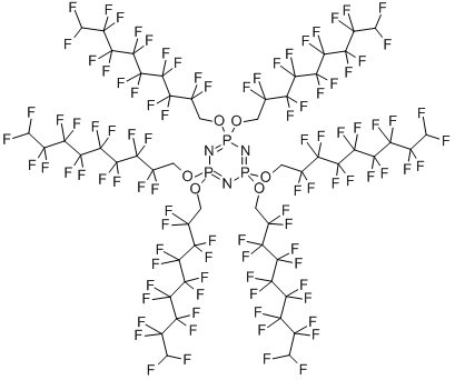 2,2,4,4,6,6-六[(2,2,3,3,4,4,5,5,6,6,7,7,8,8,9,9-十六氟壬基)氧基]-1,3,5,2lambda<sup>5</sup>,4lambda<sup>5</sup>,6lambda<sup>5</sup>-三氮杂三膦杂环己三烯结构式_186043-67-4结构式