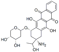 (3S)-3-氨基-5,12-二羟基-3-[(1R)-1-羟基乙基]-6,11-二氧代-1,2,3,4,6,11-六氢-1-并四苯基2-脱氧-beta-D-苏-吡喃戊糖苷结构式_186353-53-7结构式