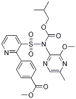 4-(3-(N-(异丁氧基羰基)-N-(3-甲氧基-5-甲基吡嗪-2-基)磺酰基)吡啶-2-基)苯甲酸甲酯结构式_186497-89-2结构式