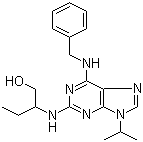 2-[[9-(1-甲基乙基)-6-[(苯甲基)氨基]-9H-嘌呤-2-基]氨基]-1-丁醇结构式_186692-44-4结构式