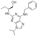 (2S)-2-[[9-(1-甲基乙基)-6-[(苯甲基)氨基]-9H-嘌呤-2-基]氨基]-1-丁醇结构式_186692-45-5结构式