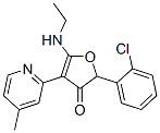 2-(2-氯苯基)-5-(乙基氨基)-4-(4-甲基-2-吡啶)-3(2H)-呋喃酮结构式_187591-87-3结构式
