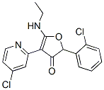 2-(2-氯苯基)-4-(4-氯-2-吡啶)-5-(乙基氨基)-3(2H)-呋喃酮结构式_187591-94-2结构式