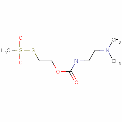 O-2-(甲烷硫代磺酸酯)乙基-n-(N,N-二甲基氨基乙基)
氨基甲酸酯盐酸盐结构式_187592-54-7结构式