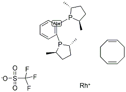 (-)-1,2(2R,5r)-2,5-(dimethylphospholano)benzene(cyclooctadiene)rhodium(i) trifluoromethanesulfonate Structure,187682-63-9Structure