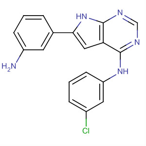 6-(3-氨基-苯基)-4-(3-氯-苯胺)-7h-吡咯并[2,3-d]嘧啶结构式_187723-97-3结构式