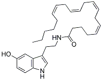(5Z,8Z,11Z,14Z)-N-[2-(5-羟基-1H-吲哚-3-基)乙基]-5,8,11,14-二十碳四烯酰胺结构式_187947-37-1结构式
