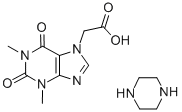 乙酸茶碱哌嗪盐结构式_18833-13-1结构式