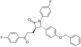 (3R,4S)-4-[4-(苄氧基)苯基]-1-(4-氟苯基)-3-[3-(4-氟苯基)-3-氧代丙基]氮杂啶-2-酮结构式_190595-65-4结构式